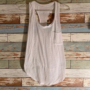 LULULEMON White Burn-out Singlet Size 6